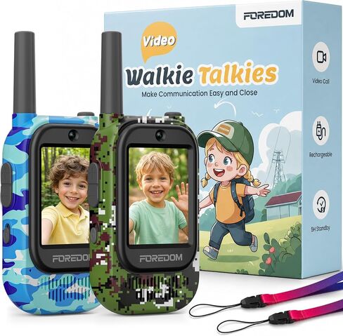 FOREDOM J388C Walkie Talkies for Kids 2 Pack Long Range with Flashlight - Pink in Kuwait