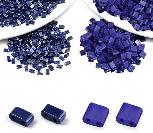 NBEADS 152 Pcs Opaque Glass Tila Beads, Antique Style 2-Hole Glass Pony Beads Rectangle Loose Beads for Christmas Jewelry Design Necklace Bracelet Earring Making, Medium Sea Green in Kuwait
