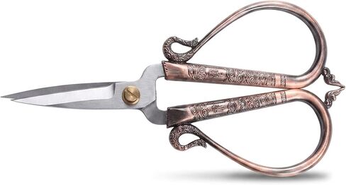 BIHRTC 6.3 Inches Vintage Style Stainless Steel Auspicious Clouds Scissors Sewing Shears DIY Tools for Needlework,Embroidery, Sewing, Craft, Art Work & Everyday Use (Copper) in Kuwait