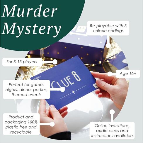 Talking Tables Reusable Murder Mystery on The Train Game Kit Host Your Own Games Night Orient Express 1930s Themed Dinner Party 3 Alternative Endings Fancy Dress Up After Dinners in Kuwait