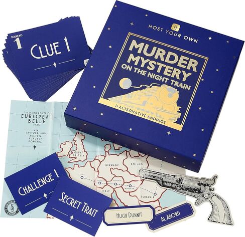 Talking Tables Reusable Murder Mystery on The Train Game Kit Host Your Own Games Night Orient Express 1930s Themed Dinner Party 3 Alternative Endings Fancy Dress Up After Dinners in Kuwait
