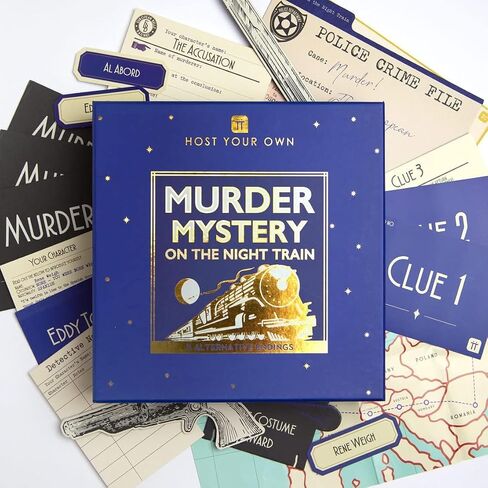Talking Tables Reusable Murder Mystery on The Train Game Kit Host Your Own Games Night Orient Express 1930s Themed Dinner Party 3 Alternative Endings Fancy Dress Up After Dinners in Kuwait