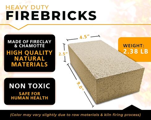GIRtech Insa-1 Universal Insulating Fire Brick - 2370F Pack of 1 - for Forge Kiln Fireplace Wood Stove - High Insulation Extra Low Thermal Conductivity, Durable &Lightweight - Industrial/DIY Projects in Kuwait