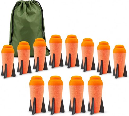 إعادة تعبئة صواريخ Aevdor Mega لسلسلة Nerf N-Strike Elite، 12 عبوة، رصاصات صواريخ رغوية متوافقة مع مسدس Nerf Blaster in Kuwait