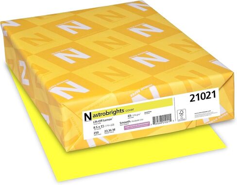 Neenah Paper 21021 Color Cardstock, 65lb, 8 1/2 x 11, Lift-Off Lemon, 250 Sheets in Kuwait