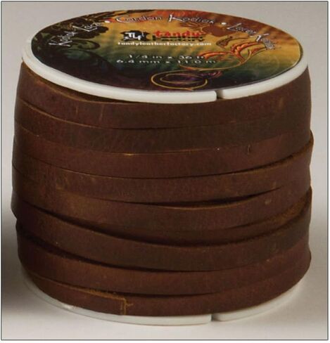 Tandy Leather Kodiak Lace 1/4" x 36 ft (6 mm x 10.9 m) Brown 5076-02 in Kuwait