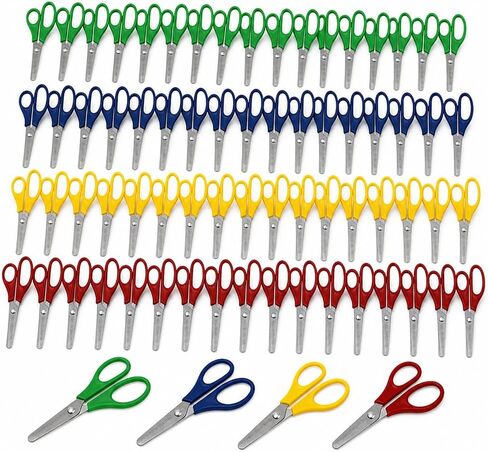 Color Swell Kids Bulk Scissor Pack - 72 Scissors, 4 colors, dull tips - Bulk Kids Scissors in Kuwait