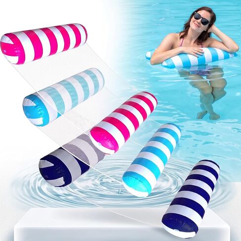 Inflatable Pool Floats Adult Size Water Hammock,Floats for Swimming Pool,4-in-1 Multi-Purpose Pool Floating Toys,Pool Rafts Lounge Chairs Floaties,for Adults Vacation Fun and Rest in Kuwait