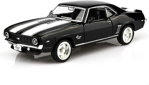 TOKAXI بمقياس 1/36 سيارات Diecast، موديلات سيارات Camaro SS 1969، سيارات لعبة التراجع، هدايا السيارات للأولاد والبنات (أحمر) in Kuwait