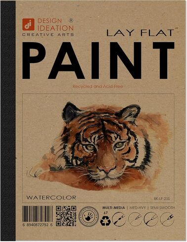 وضع فكرة التصميم كراسة رسم مسطحة بالألوان المائية. كتاب رسم ورقي قابل للإزالة لأقلام الرصاص والحبر وأقلام التحديد والفحم والدهانات المائية. رائعة للفن والتصميم والتعليم. (5.4 بوصة × 8.4 بوصة (50 ورقة)) in Kuwait