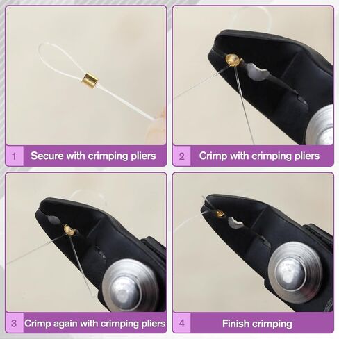SPEEDWOX Bead Crimping Pliers Jewelry Crimper Plier for Beading Micro Tube Beads Crimper Micro Crimping Pliers Bent 2 holes Multi Use DIY Jewelry Craft Beading Hobby for 2mm-3mm Beads and Tubes in Kuwait