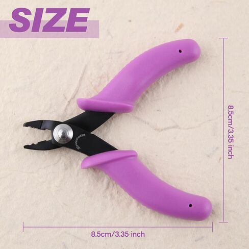 SPEEDWOX Bead Crimping Pliers Jewelry Crimper Plier for Beading Micro Tube Beads Crimper Micro Crimping Pliers Bent 2 holes Multi Use DIY Jewelry Craft Beading Hobby for 2mm-3mm Beads and Tubes in Kuwait