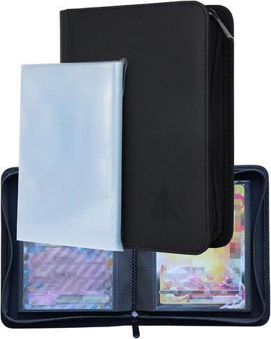 Rayvol Jumbo Card Binder Size L, Fits 80 L Jumbo Cards -Includes 80 Sized L Penny Sleeves, Ringless Jumbo Card Binder for Oversized Cards 5.4 * 7.4 Inch in Kuwait