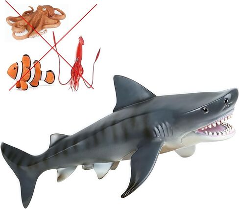 Blue Whale Shark Action Figure Toys, Sea Life Shark Animal Figurine Ocean World Realistic Marine Animal, Great for Bath Toys, Beach Toys Birthday Cake Copper for Kids in Kuwait
