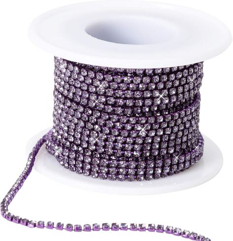 KAOYOO 10 Yards 2mm/0.08" Crystal Rhinestone Close Chain Trim Sew on Trim for Sewing Crafts,DIY Decoration,Jewelry,Wedding in Kuwait