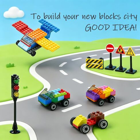 122pcs Wheels and Axles Set, Car Parts Chassis Pieces Tires Building Blocks, Compatible with Classic Bricks Toys in Kuwait