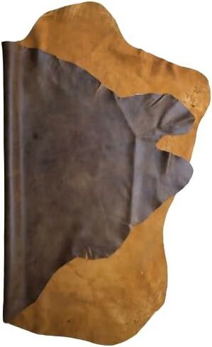 Yellow Distressed Crazy Horse Nappa Sheepskin Leather Hide 0.8mm – Full Grain Whole Hide No Holes for Crafting (6–7 sq.ft) in Kuwait