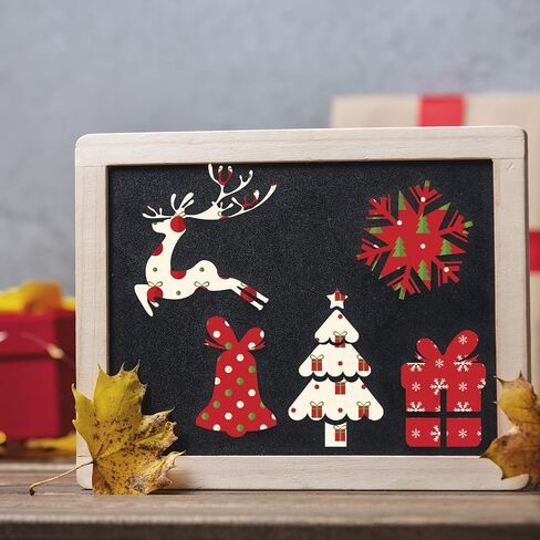 12" Christmas Pattern Paper & Sticker Kit Red Scrapbook Premium Specialty Paper Double-Sided 12"x12" with 12 Designs 36 sheets for Scrapbooking Card Making Crafting in Kuwait