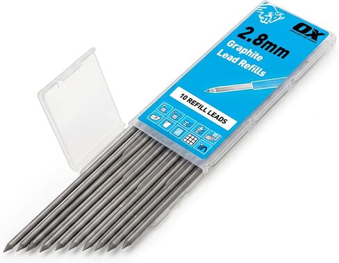 OX Tools Carpenter Pencils Pro Tuff Carbon Marking Pencil Mechanical Construction Pencil With 4 Leads & Pencil Holder & Sharpener Belt Clip Construction Pencil Carpenter Pencil OX-P503210 in Kuwait