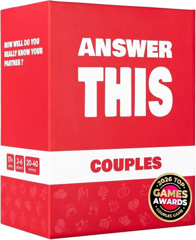 ذا ورلد جيم كتاب Answer This - Couples - How Well Do You Know Your Partner؟ - لعبة بطاقات العلاقات والمحادثة للمواعيد الليلية أو الحفلات - هدية رائعة للذكرى السنوية وعيد الحب in Kuwait