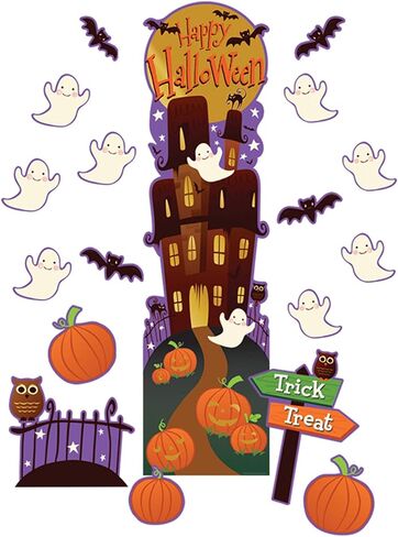 Eureka ''Reach for The Stars'' Space Themed Classroom Decoration Door Poster Kit, 34pcs, 45'' H (Pack of 2) in Kuwait