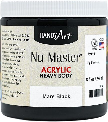 Handy Art Nu Master Heavy Body Acrylic Paint 8 ounce, Mars Black in Kuwait