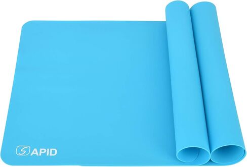 Sapid 2Pcs Thick Silicone Mat for Crafts, Nonstick Silicon Sheet for Epoxy Resin, Jewelry Mold Casting, Art Painting Mats, Food Grade Pastry Mat, Heat- Resistance Placemats (20"×27.9", Black) in Kuwait