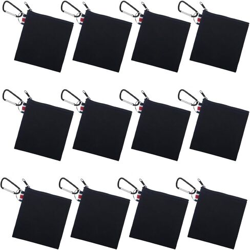 Muka 12 Pack Coin Purse with Metal Clip 4-1/4 x 4-1/4 Inches Mixed Colors Cotton Pouch in Kuwait