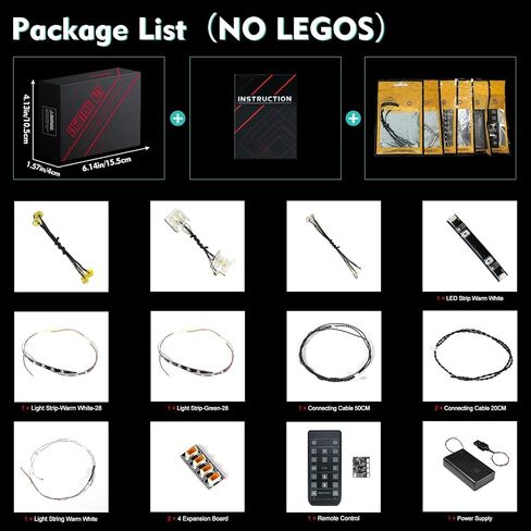 LocoLee RC LED Light Kit for Lego Tranquil Garden 10315 Zen Garden, Remote Control DIY Lighting Set Compatible with Lego Japanese Architecture 10315 Building Set (Lights Only, No Models) in Kuwait