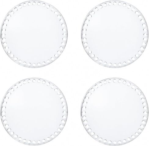Mcredy 4 PCS Acrylic Bag Weaving Board,6 Inch Clear Round Circle Clear Front Back Basket Bottom for DIY Knitting Crochet Bag Handbag Purse Summer Bag, Handmade Women Bags in Kuwait