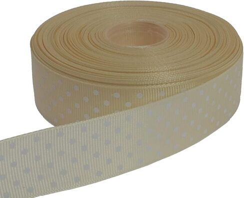 Polka Dot Grosgrain Ribbon 25 Yard Each Roll 100% Polyester (3/8", Royal Blue) in Kuwait