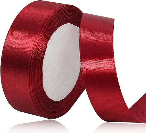 Purple Satin Ribbon 3/8 Inch x 25 Yards, Solid Color Polyester Fabric Ribbon for Gift Wrapping, Crafts, Bows Making, Wreaths, Bouquets, Sewing Projects, Baby Showers and Wedding Party Decoration in Kuwait