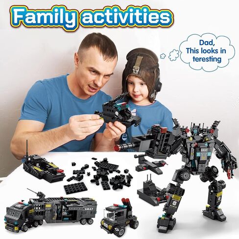 HISTOYE 51-in-1 Robot Building Kit for Kids Stem Building Toys Erector Set for Boys 8-12 Engineering Stem Projects Construction Building Blocks Toys Gifts for Boys Kids Age 6 7 8 9 10 11 12 Year Old in Kuwait