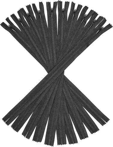 Segarty Invisible Zippers, 16 inch Zippers for Sewing, 25 Colors Assortment, 100 Bulk Nylon Zippers Polyester Zippers for Sewing, Black, White, Brown, Blue, Pink, Green, Yellow, Gold, Orange Assorted in Kuwait