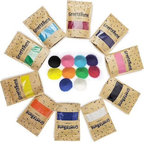 CuteyCo Crafty Sand Pack - 10 Colors: 11 lbs of Vibrant Craft Sand & Play Sand in Kuwait