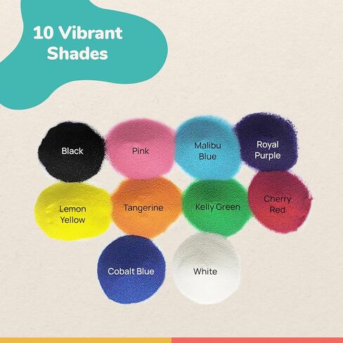 CuteyCo Crafty Sand Pack - 10 Colors: 11 lbs of Vibrant Craft Sand & Play Sand in Kuwait