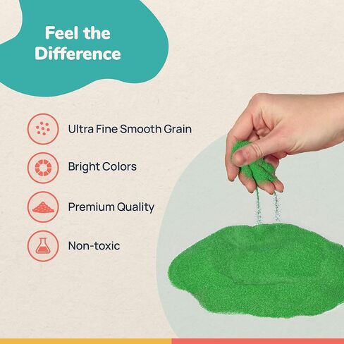 CuteyCo Crafty Sand Pack - 10 Colors: 11 lbs of Vibrant Craft Sand & Play Sand in Kuwait