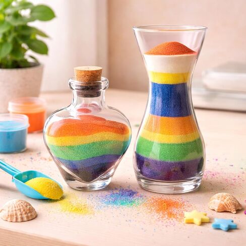 CuteyCo Crafty Sand Pack - 10 Colors: 11 lbs of Vibrant Craft Sand & Play Sand in Kuwait