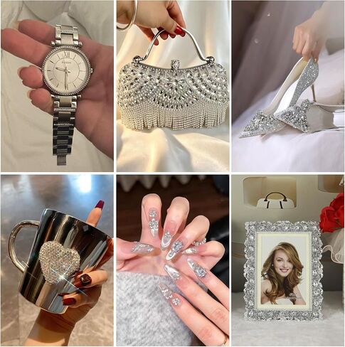 270pcs Clear Cubic Zirconia Stone 5 Sizes Faceted CZ Rhinestone Cabochons 2-6mm Diamond Shape Crystal Gem Beads Pointed Back for Nail Art Earring DIY Craft Jewelry Ring Making in Kuwait