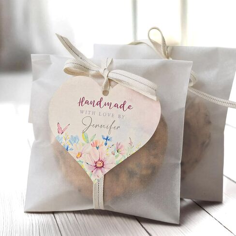 Summer-Ray 50pcs Handmade with Love Gift Tags Add a Personal Touch to Your Special Gifts (Cream) in Kuwait
