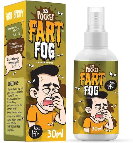 DEANCO Fart Fog -Giant 75 ML- Fart Spray Extra Strong - Smells Like Cow Poo - Non Toxic - Practical Jokes - April Fools in Kuwait