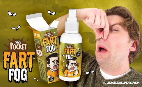 DEANCO Fart Fog -Giant 75 ML- Fart Spray Extra Strong - Smells Like Cow Poo - Non Toxic - Practical Jokes - April Fools in Kuwait