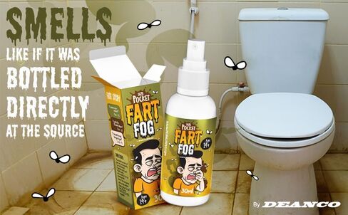 DEANCO Fart Fog -Giant 75 ML- Fart Spray Extra Strong - Smells Like Cow Poo - Non Toxic - Practical Jokes - April Fools in Kuwait