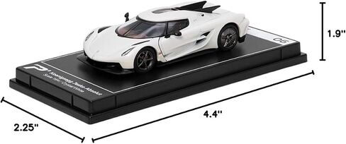 PosterCars 1:64 Scale Koenigsegg Jesko Absolut Crystal White Hypercar League Collection No.6 in Kuwait