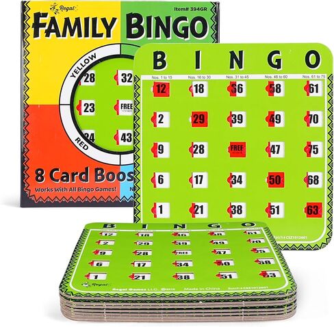 Regal Bingo Family Bingo Game Set for Adults and Kids - Includes 8 Inch Bingo Wheel Cage, 75 Balls, Master Board, 4 Shutter Slide Bingo Cards - Fun Family Bingo Night in Kuwait