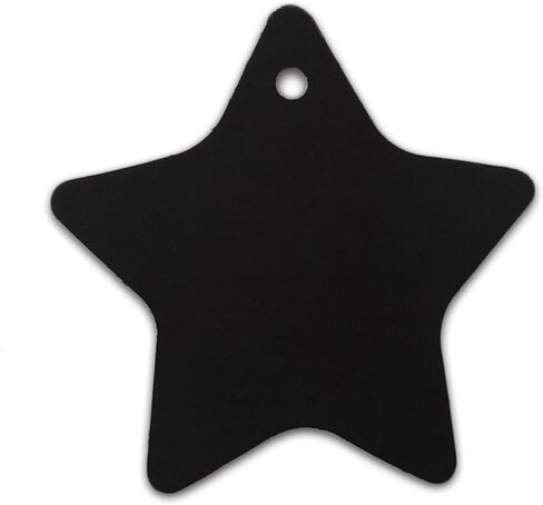 LWR CRAFTS 100 Hang Tags Star with Jute Twines 100ft (2 3/8", Black) in Kuwait
