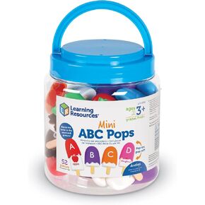 Learning Resources Mini ABC Pops، 52 قطعة، للأعمار من 3 سنوات فما فوق، التعرف على الحروف الأبجدية، ألعاب المهارات الحركية الدقيقة، ألعاب تعليمية للأطفال الصغار، ألعاب مونتيسوري للأطفال in Kuwait
