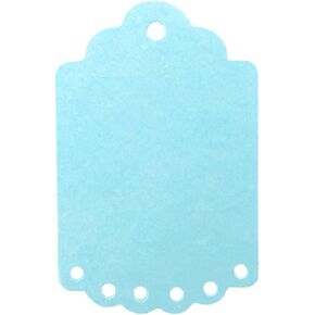 LWR CRAFTS 100 Hang Tags Scalloped Top and Bottom Rectangle with Jute Twines 100ft (2 3/4" x 1 3/4", Yellow) in Kuwait