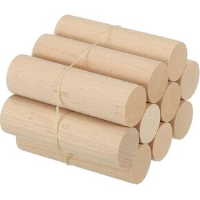 PATIKIL 3/4 x 4 Inch Dowel Rods Wood Sticks, 10 Pcs Unfinished Wooden Dowel Rods Round Dowels Hardwood Sticks for DIY Crafts and Home Decor in Kuwait