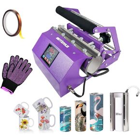 BetterSub Tumbler Mug Heat Press Machine 30 OZ 20 OZ 16 OZ Sublimation Straight Skinny Tumbler Mug Sublimation Print 11 OZ 15 OZ Sublimation Mug Heat Transfer Purple in Kuwait